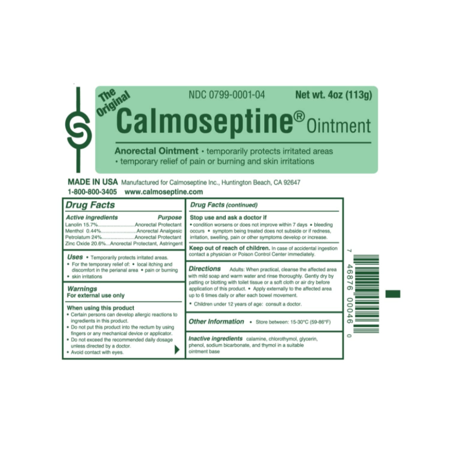 Calmoseptine Skin Protectant Ointment 4oz 1Ct - Medline at Home Calmoseptine Skin Protectant Ointment 4oz 1Ct - Medline at Home
